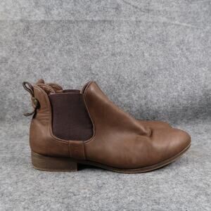 Madden Girl Shoes Womens 7.5 Ankle Booties Brown Chelsea Pull On Casual Boots